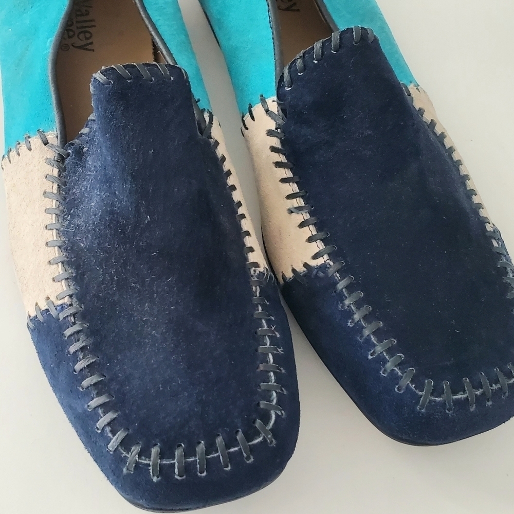 Valley Land Color Block Leather Suede Shoes - Picture 7 of 8